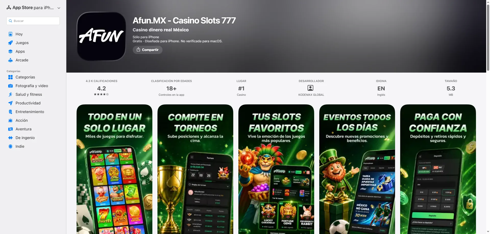 Iniciar sesión en AFUN Casino desde el móvil Android e iOS