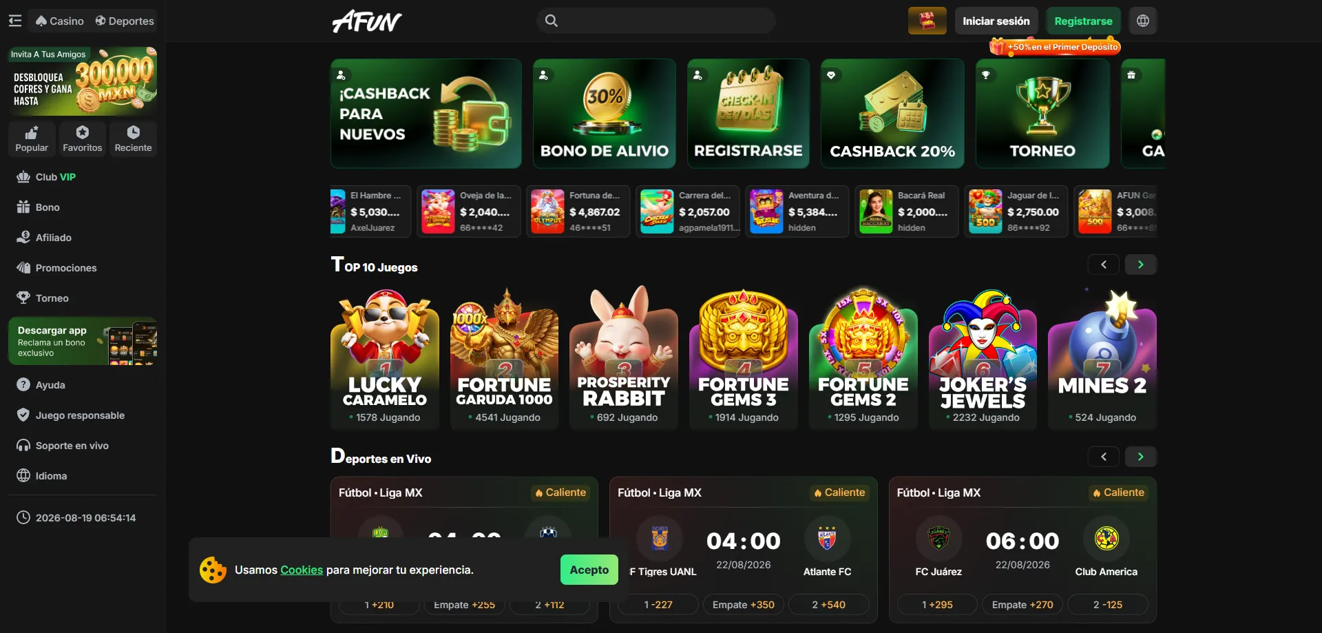 AFUN Casino en línea México 2026 – juegos, bonos y pagos seguros
