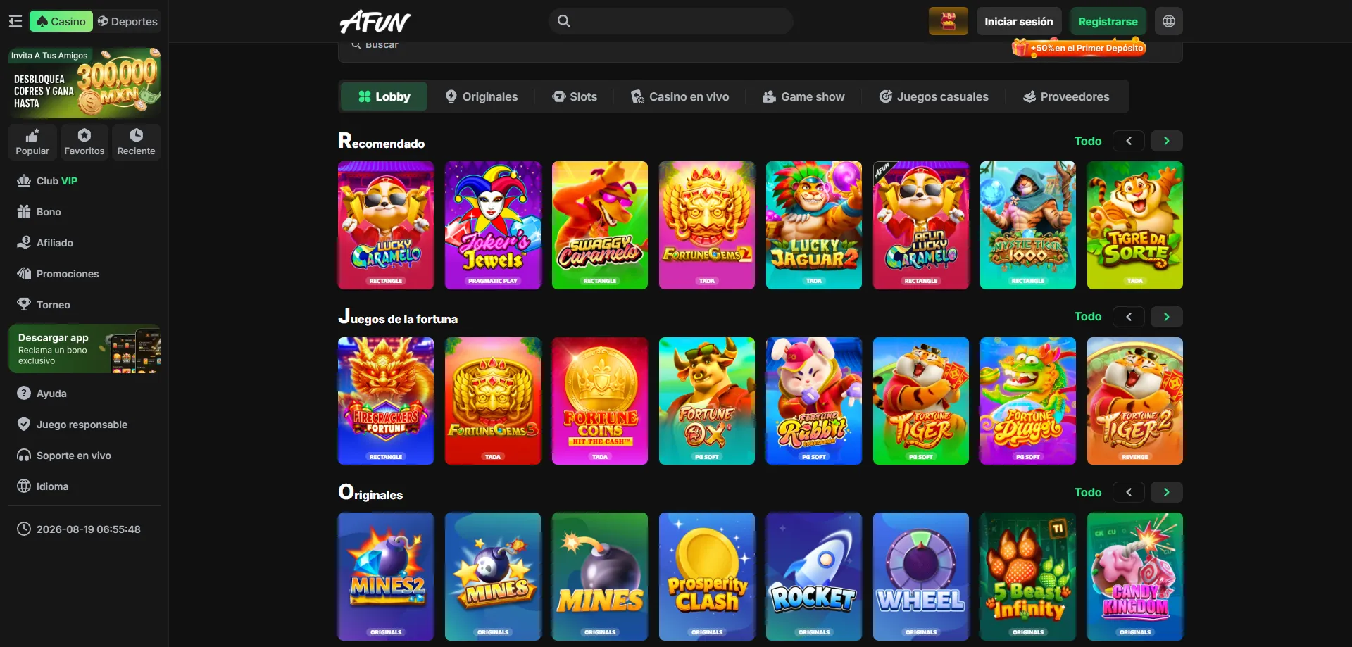 Tragamonedas online en AFUN Casino — variedad de slots para México
